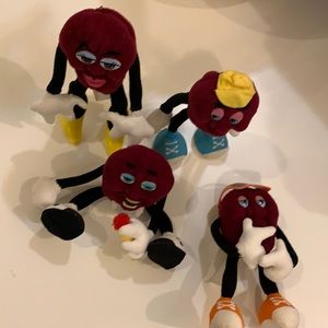 Vintage 1988 California raisins bendable 6 inches much toys